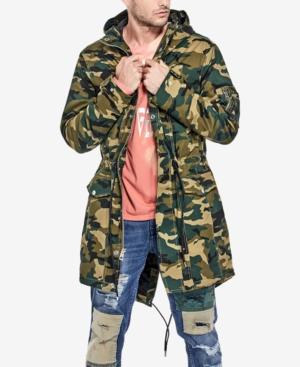 Guess Men's Camo-print Eagle Fishtail Parka