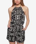 Jessica Simpson Printed Open-back Romper