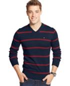 Tommy Hilfiger Signature Stripe V-neck Sweater