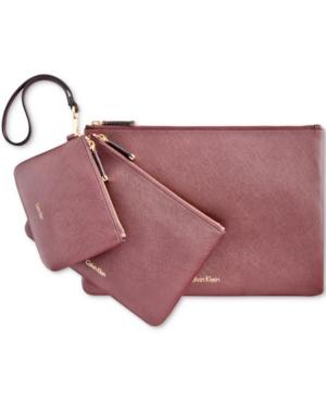 Calvin Klein Saffiano Assorted Pouches