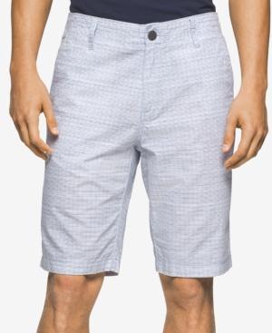Calvin Klein Jeans Men's Grid-print Cotton Shorts