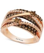 Le Vian Chocolatier Diamond Multi-band Ring (3/4 Ct. T.w.) In 14k Rose Gold