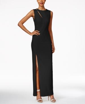 Calvin Klein Keyhole Column Gown