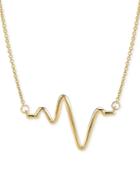 Sarah Chloe Large Heartbeat Pendant Necklace In 14k Gold, 16 + 2 Extender