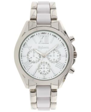 Style & Co. Women's Chronograph Two-tone Stainless Steel And Plastic Bracelet Watch 40mm Sy005swh, Only At Macy's