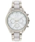 Style & Co. Women's Chronograph Two-tone Stainless Steel And Plastic Bracelet Watch 40mm Sy005swh, Only At Macy's