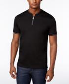 Calvin Klein Men's Classic-fit Zip-neck Contrast T-shirt