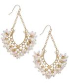 Catherine Stein For Inc International Concepts Gold-tone Imitation Pearl Multi-bead Chandelier Earrings, Only At Macy's