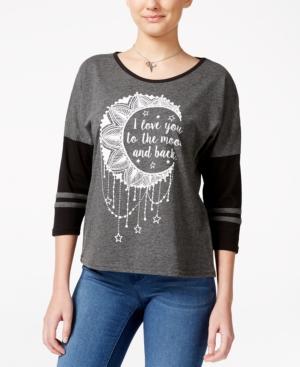 Ntd Juniors' Three-quarter-sleeve Graphic Top