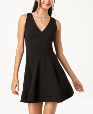 B Darlin Juniors' Tie-back Fit & Flare Dress