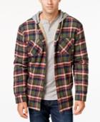 Weatherproof Vintage Men's Big And Tall Hooded Plaid Shirt Jacket, Classic Fit