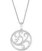 Circle Of Love Pendant Necklace (3/8 Ct. T.w.) In 10k White Gold