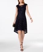 Connected Sequined Lace High-low Dress