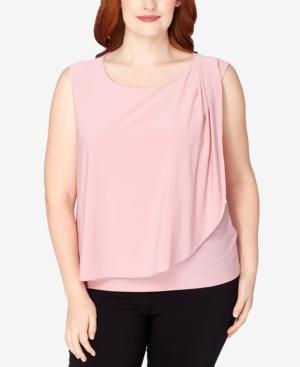 Tahari Asl Plus Size Layered Top