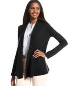 Charter Club Cashmere Ribbed-trim Open-front Cardigan