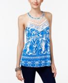 Inc International Concepts Crocheted Halter Top, Created For Macy's