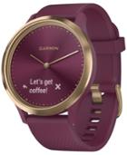 Garmin Unisex Vivomove Hr Sport Berry Silicone Strap Hybrid Touchscreen Smart Watch 43mm, Created For Macy's