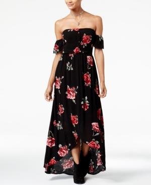 American Rag Juniors' Floral-print High-low Maxi Dress, Created For Macy's
