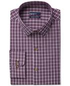 Bar Iii Carnaby Collection Slim-fit Plum Cross Gingham Dress Shirt, Only At Macy's