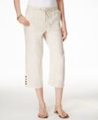 Jm Collection Embellished Pull-on Capri Pants, Only At Macy's