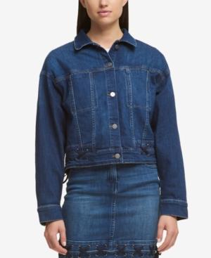 Dkny Laced Denim Jacket, Created For Macy's