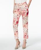 Calvin Klein Printed Straight-leg Ankle Pants