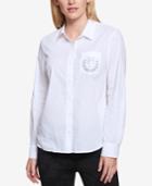 Tommy Hilfiger Cotton Embellished Shirt, Created For Macy's