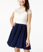 B Darlin Juniors' Bow-back Colorblocked Dress