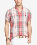 Polo Ralph Lauren Men's Short-sleeve Plaid Shirt