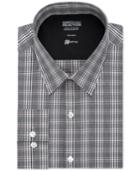 Kenneth Cole Reaction Extra Slim-fit Wine Plaid Dress Shirt