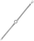 Diamond Circle Mesh Bracelet (1/5 Ct. T.w.) In Sterling Silver
