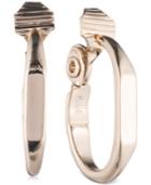 Anne Klein Gold-tone Polished Clip-on Hoop Earrings