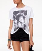 Doe Mighty Fine Juniors' Jimi Hendrix Boyfriend Graphic T-shirt