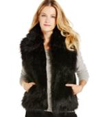 Inc International Concepts Collared Faux Fur Vest, Only At Macy's