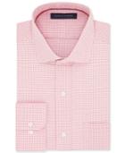 Tommy Hilfiger Men's Classic/regular Fit Non-iron Red Mini-check Cotton Dress Shirt