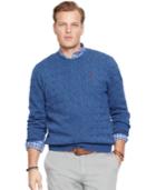Polo Ralph Lauren Big And Tall Cable-knit Tussah Silk Sweater