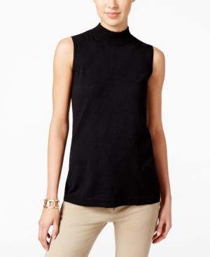 Charter Club Mock-turtleneck Knit Shell, Only At Macy's