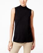 Charter Club Mock-turtleneck Knit Shell, Only At Macy's