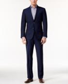 Kenneth Cole Reaction Men's Slim-fit Blue Micro-grid Suit