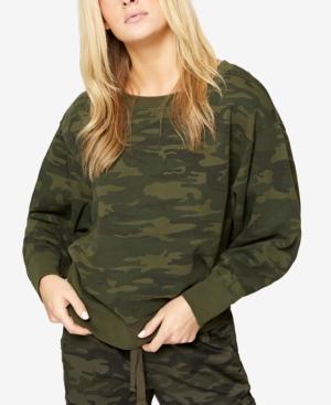 Sanctuary Cotton Oversized Camo-print Sweatshirt