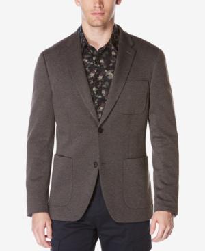 Perry Ellis Men's Extra Slim-fit Heathered Knit Jacket