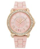 Juicy Couture Watch, Women's Pedigree Dusty Rose Silicone Strap 38mm 1901054