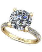 Diamond Pave Mount Setting (1/2 Ct. T.w.) In 14k Gold