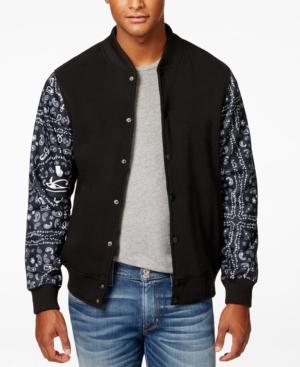 Ring Of Fire Men's Egyptian-paisley-print Letterman Jacket