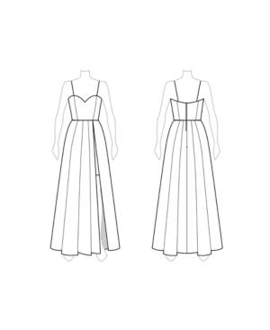 Customize: Add Shoulder Straps - Fame And Partners Sweetheart-neck Dress With Side Slit