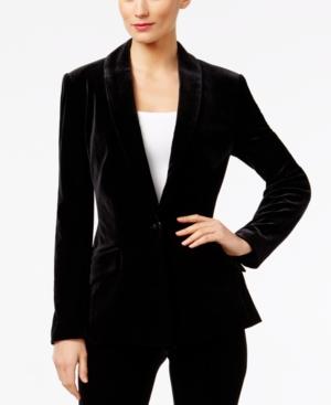 Inc International Concepts Velvet One-button Blazer, Only At Macy's