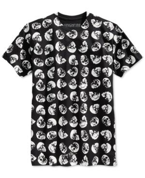 Ring Of Fire Allover Skulls T-shirt