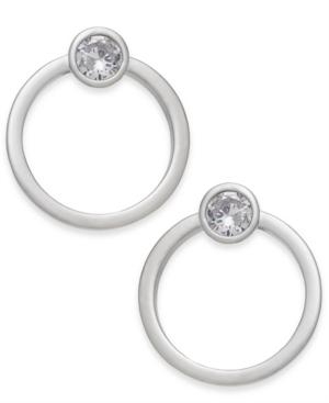 Alfani Silver-tone Crystal & Hoop Stud Earrings, Created For Macy's