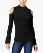 Bcx Juniors' Cold-shoulder Mock-neck Sweater