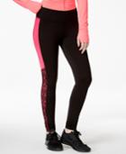 Material Girl Active Juniors' Lace Contrast-side Leggings, Only At Macy's